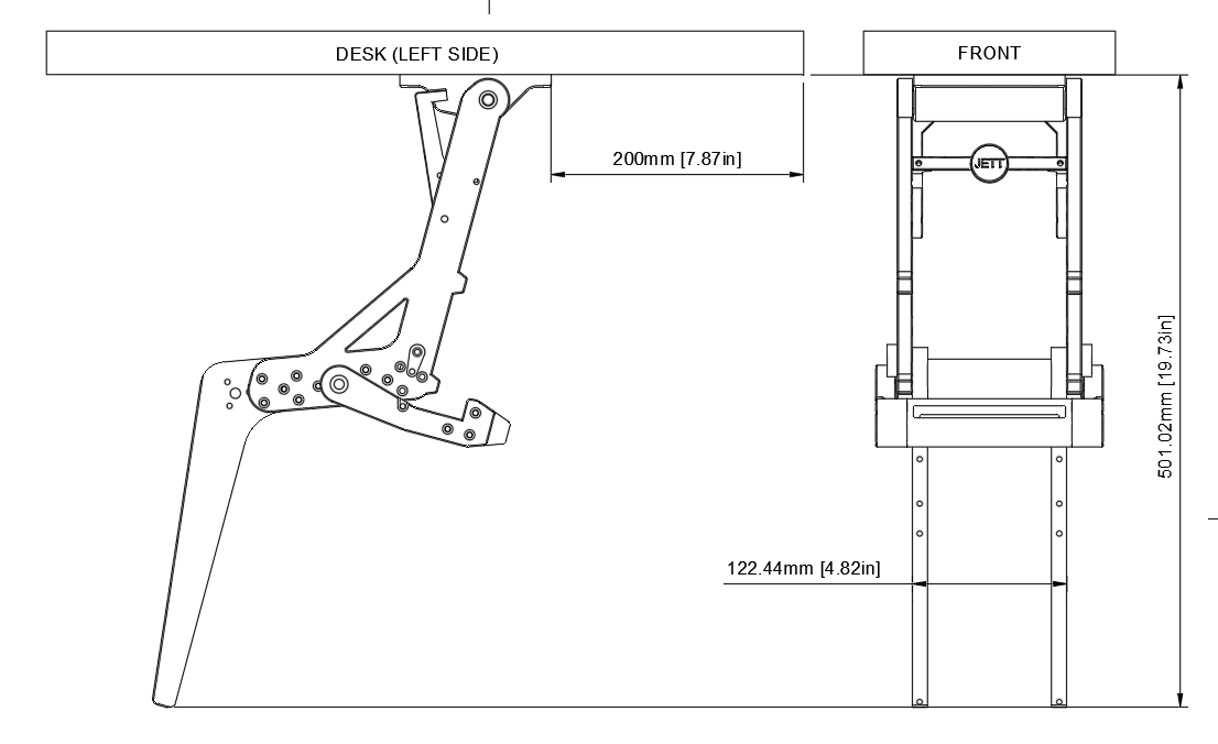 BlackWidow Stowaway Throttle Mount for Gladiator NXT