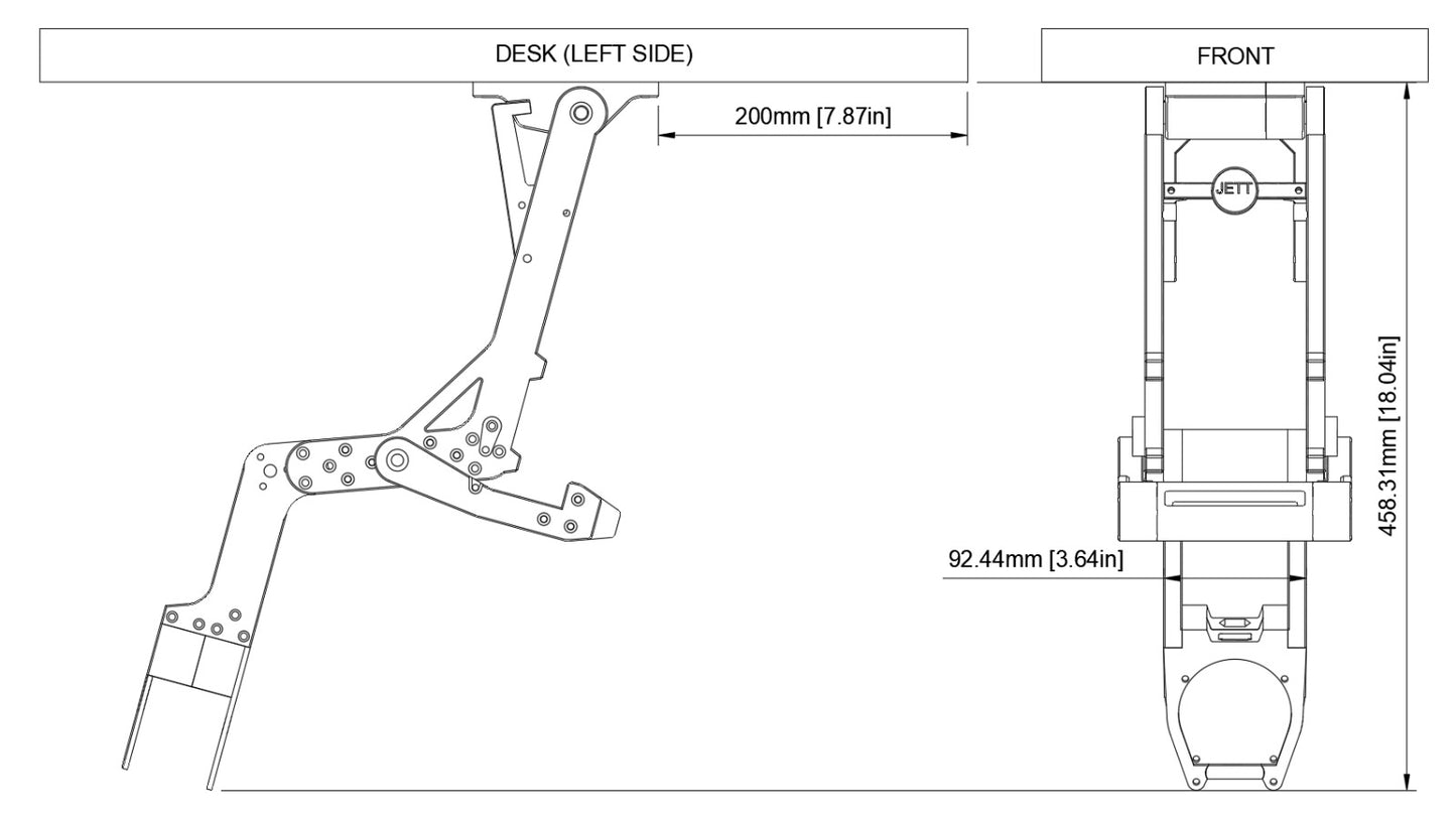 BlackWidow Stowaway Stick Mount for VKB-Gunfighter